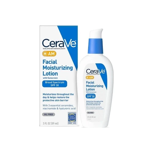 Loreal - Cerave - 60600053746 - Am Facial Moisturizer With Sunscreen 3 Oz Pump Bottle Unscented Lotion