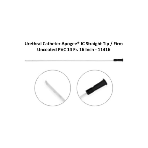Hollister - Apogee - 11416 - Ic Urethral Catheter Straight Tip / Firm Uncoated Pvc 14 Fr 16 Inch