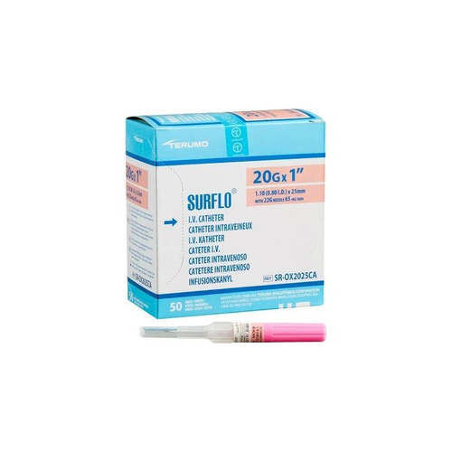 Terumo Medical - Surflo - Sr-Ox2025Ca - Peripheral Iv Catheter 20 Gauge 1 Inch Without Safety