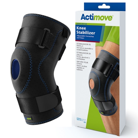 Bsn Medical - Essity - 7245300 - Knee Stabilizer, Horseshoe/Stays Adj Blk Xsm