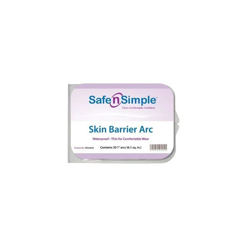 Safe N Simple - Sns20630 - N'Simple X - Tra Wide Skin Barrier Arc Moldable Standard Wear Hydrocolloid 1/2 Curve 1 Inch