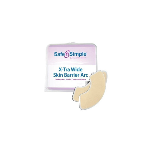 Safe N Simple - Safe-N'Simple X-Tra Wide - Sns21120 - Skin Barrier Arc Moldable Standard Wear Adhesive Without Tape Flange Universal System Hydrocolloid 1/2 Curve 2 X 6 Inch