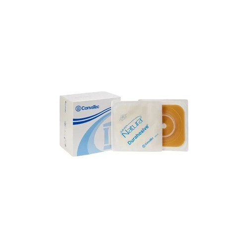 Convatec - Sur-Fit Natura - 413155 - Ostomy Barrier Trim To Extended Wear Durahesive Without Tape 45 Mm Flange Hydrocolloid 1 1/4 Inch Opening 4 X