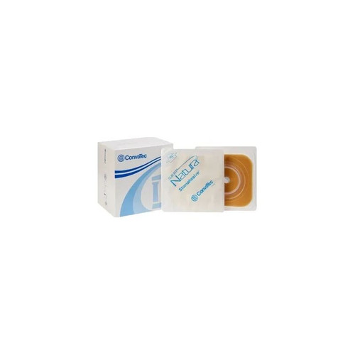 Convatec - Sur-Fit Natura - 401575 - Ostomy Barrier Trim To Extended Wear Stomahesive Without Tape System Hydrocolloid 1 1/4 Inch Opening 4 X
