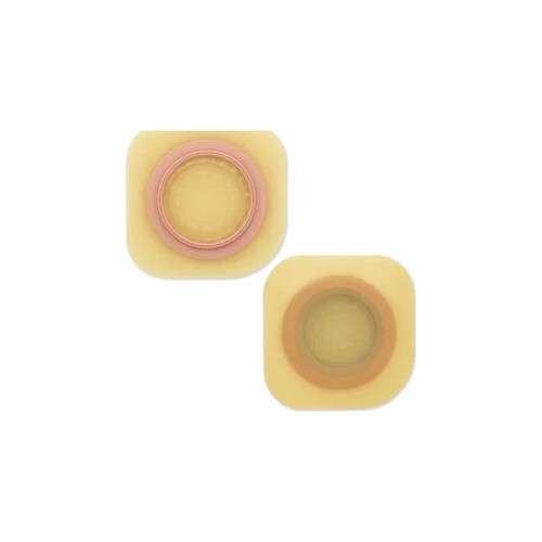 Hollister - Pouchkins - 3761 - Softflex Ostomy Barrier Precut Standard Wear Adhesive Without Tape 1 - 3/4 Inch Floating Flange Green Code System Polymer/ Copolymer Plastic 1/4 Opening