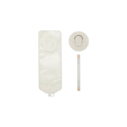 Hollister - Pouchkins - 3778 - Newborn Ostomy Pouch One - Piece System 6 Inch Length 7/8 To 1 - 3/8 Stoma Drainable Flat Trim Fit