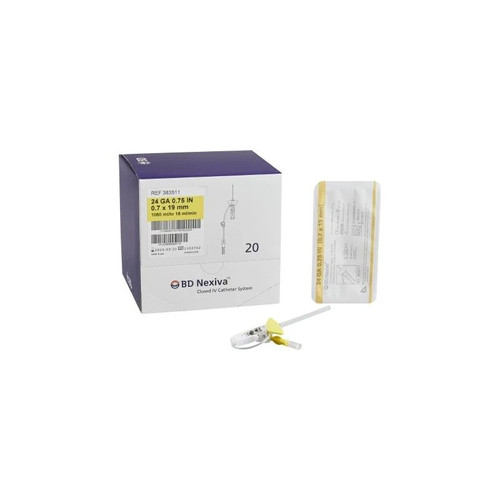 Bd Becton Dickinson - Nexiva - 383511 - Closed Iv Catheter 24 Gauge 3/4 Inch Sliding Safety Needle
