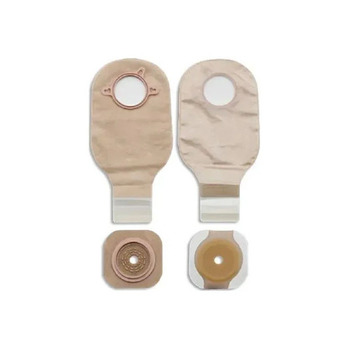 Hollister - New Image - 19003 - Ileostomy / Colostomy Pouch Two - Piece System 12 Inch Length Drainable Flat Trim To Fit