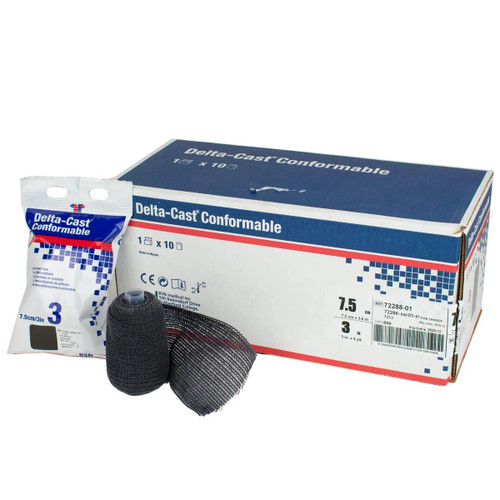 Bsn Medical - Delta-Cast Conformable - 7214 - Tape 4 Inch X 12 Foot Polyester Black