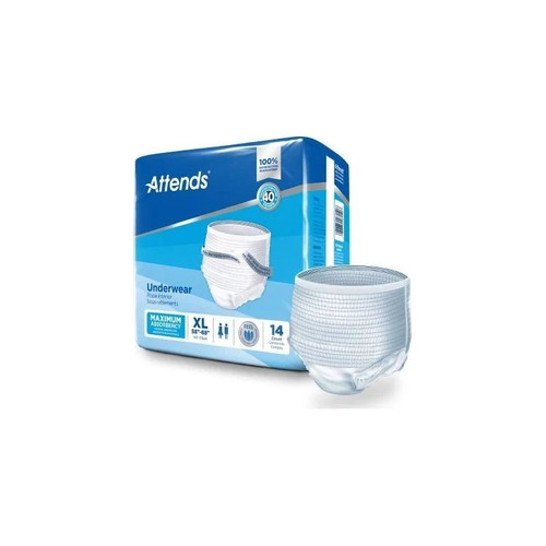 Attends Healthcare - Attends - AP0740 - Unisex Adult Absorbent Underwear Pull On With Tear Away Seams X-Large Disposable Heavy Absorbency 