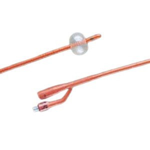 Bard Rochester - Bardex I.C. - 0196SI16 - Bard Bardex I.C. Two Way Foley Urethral Catheter, 16 Fr, 5 Cc Balloon, Silver Hydrogel Coated, Short Open Tip, Two Opposing Eyes, Sterile 