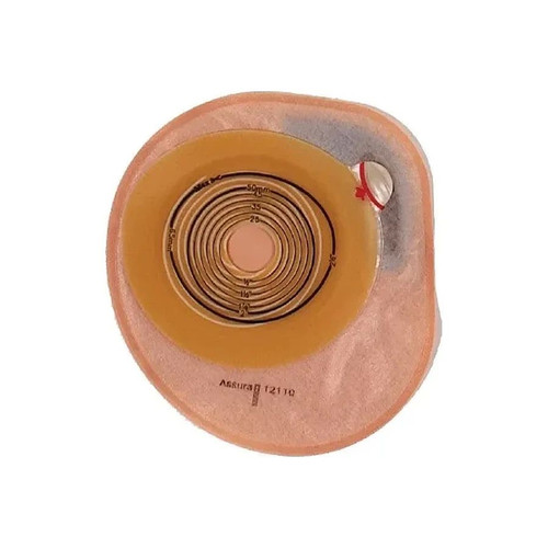 Coloplast - Assura - 12136 - Colostomy Pouch One - Piece System 7 Inch Length Midi 1 - 3/8 Stoma Closed End Flat Trim To Fit