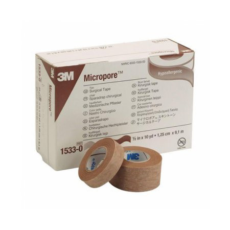 3M - Micropore - 1533-0 - 15330 - Tape, Adhsv Paper Brn 1/2 X10Yds
