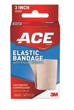 3M - 207603 - Bandage, Elas Ace W/Single Hook & Loop Clsr 3 X5Yd