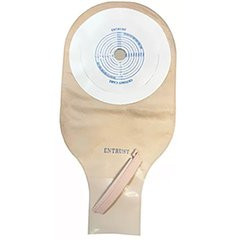 Fortis Medical - 1300X - Entrust 1 Piece Drainable Pouch, Cut - To - Fit, 3/4" 21/2" Stoma, Filter, Beige, 12", Standard Wear