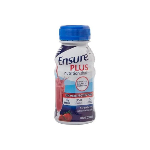 Abbott - Ensure - 57269 - Nutrition Plus Strawberry Retail 8Oz Bottle
