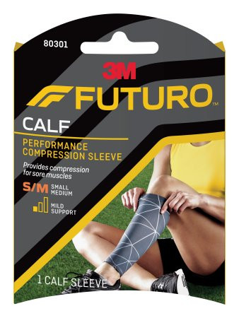 3M - Futuro - 80301En - Calf Sleeve, Compression Performance Gry Sm/Med