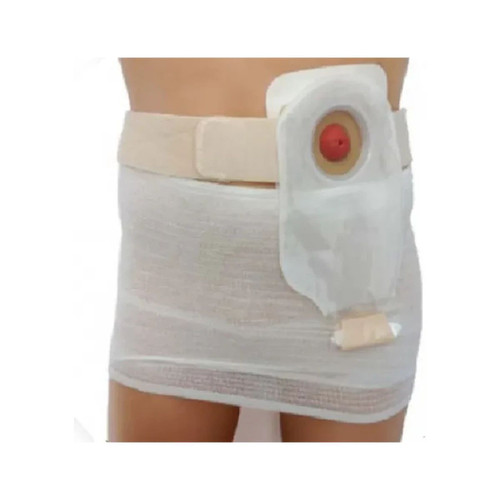 Nu-Hope - Flat Panel - Bg-2666-W - Original Beige Support Belt 2 - 5/8" X 3 - 1/8"" Center Opening 4" Wide 32" - 35" Waist, Medium, Cool Comfort Ventilated Elastic