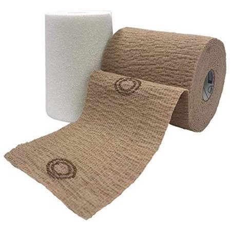 Andover - Milliken - 8840Ubz-Tn - Coated Products - Coflex Tlc Zinc With Indicators 2 Layer Compression Bandage System 4 Inch X 6 Yard / 7 Self - Adherent Pull On Closure Tan Nonsterile 35 To 40 Mmhg
