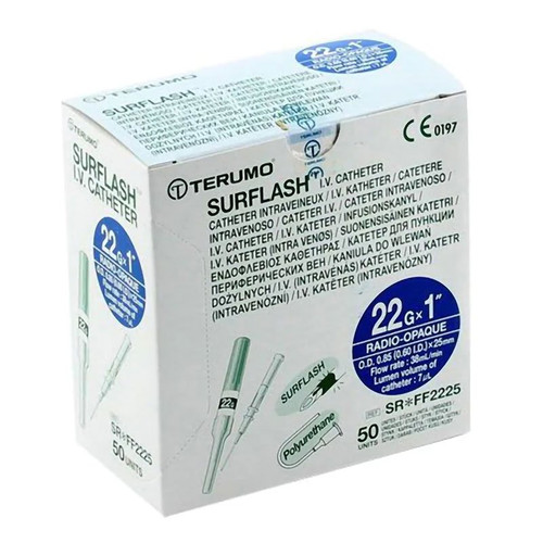 Terumo Medical - Surflash - SRFF2225 - Catheter, Iv 22Gx1 