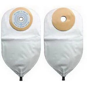 Nu-Hope - 8260-C - One - Piece Post - Op Precut Convex Adult Urinary Pouch 1 - 1/4" Round, 11" L X 5 - 3/4" W, 24 Oz., 3" Adhesive Foam Pad, Odor - Proof, Clear