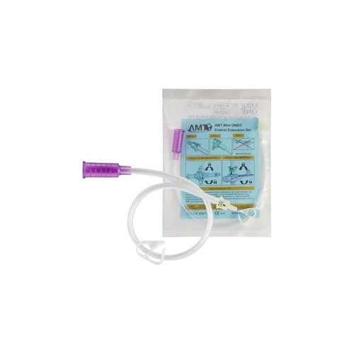 Applied Medical - Mini One - 8-1211 - Technology - Technologies - Straight Connector With Bolus Adapter 12 Inch Purple