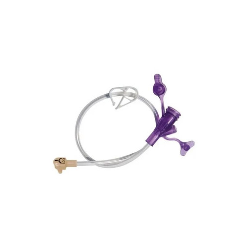 Applied Medical - 8-1222-Isosaf - Tech 12" Right Angle Purple Dual Enfit Y - Port Feeding Set