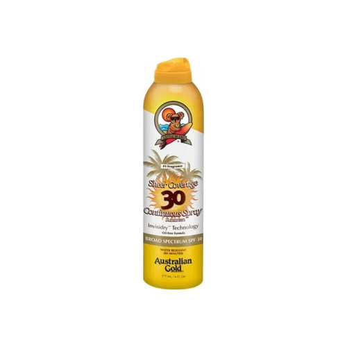 Australian Gold - A70621 - Spf 30 Sheer Coverage Continuous Spray, 6 Ounce.