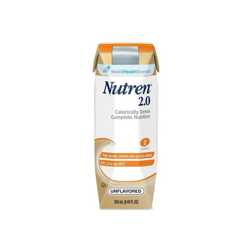 Nestle - 9871616230 - Nutren 2.0 Complete Calorically Dense Liquid Unflavored 8 Oz Can, 500 Calories, Lactose - Free, Gluten - Free
