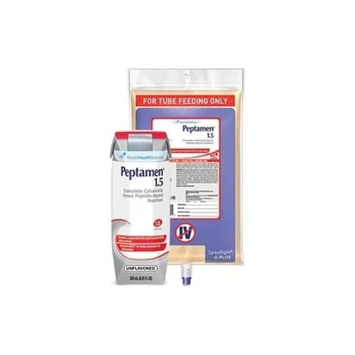 Nestle - 9871618192 - Peptamen 1.5 Complete High - Calorie Elemental Unflavored Liquid 250Ml Can, 375 Calories, Lactose - Free, Gluten - Free.