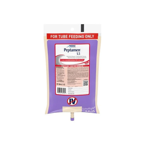 Nestle - Peptamen 1.5 - 10798716281949 - Tube Feeding Formula Unflavored Liquid 1000 Ml Ready To Hang Prefilled Container