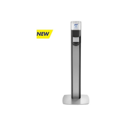 Gojo Industries - Purell Messenger Es6 - 7316-Ds-Slv - Floor Stand, Graphite With Silver Panel (Dispenser Included)