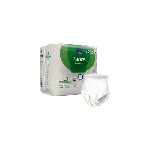 Abena - 1000021327 - Premium Pants L3 Unisex Adult Absorbent Underwear Pull On With Tear Away Seams Large Disposable Moderate Absorbency
