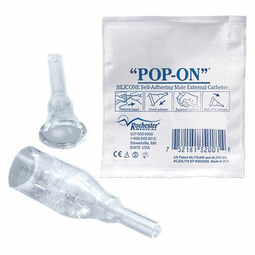 Bard Rochester - Pop-On - 32101 - Male External Catheter Self-Adhesive Strip Silicone Small 