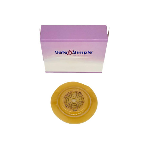 Safe N Simple - Sns7251234 - Llc 5" Diameter, 2 - Piece Round Convex Wafer, Standard Wear, White, 70Mm, 3/4" Flange Cut - To - Fit