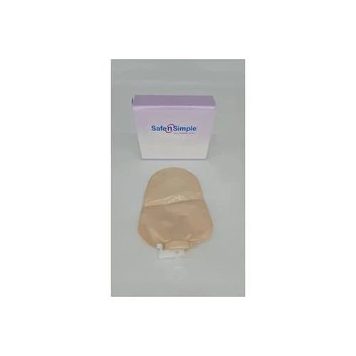 Safe N Simple - Sns7501134 - 9" Urostomy 2 - Piece Pouch, Beige, 45Mm, 1 - 3/4" Flange, With Valve, And Belt Tabs