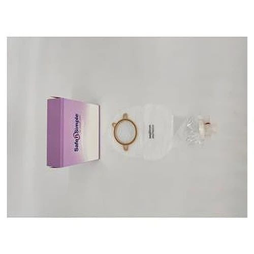 Safe N Simple - Sns7502234 - 9" Urostomy 2 - Piece Pouch, Transparent, 70Mm, 3/4" Flange, With Valve, And Belt Tabs