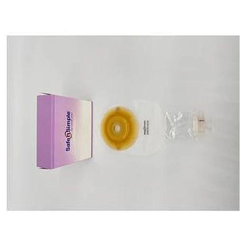 Safe N Simple - Sns7610228 - 9" Urostomy One Piece Pouch, Extended Wear, Convex, Transparent, 7/8" Precut Stoma Opening, With Valve, And Belt Tabs