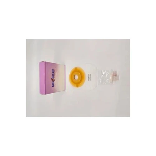 Safe N Simple - Sns7610328 - 9" Urostomy One Piece Pouch, Extended Wear, Convex, Transparent, 1 - 1/4" Precut Stoma Opening, With Valve, And Belt Tabs