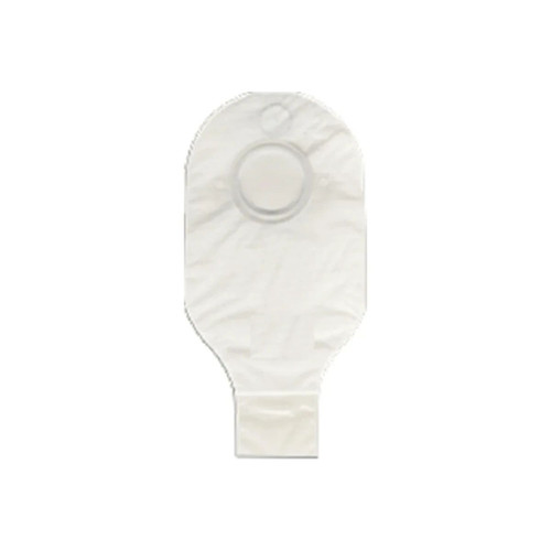 Safe N Simple - Sns7612298 - 12" Drainable One Piece Pouch, Extended Wear, Convex, Transparent, 1 - 1/8" Precut Stoma Opening, With Standard Curved Tail Closure, And Belt Tabs