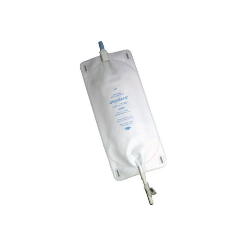 Urocare - 7718112 - Products Uro - Safe Disposable Vinyl Leg Bag With Clear Front, White Back And Thumb Clamp Medium, 500Ml Durable Wide Reinforced Eyelets For Straps Sterile