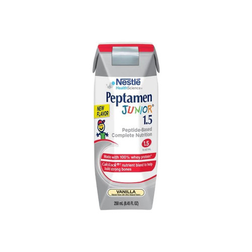 Nestle - Peptamen Junior 1.5 - 00098716855359 - Pediatric Tube Feeding Formula 250 Ml Carton Liquid Whey Protein Impaired Gi Function