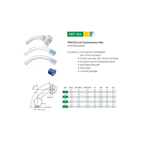 Atos Medical - Tracoe - REF30407 - Tracheostomy Tube Fenestrated Ic Adult