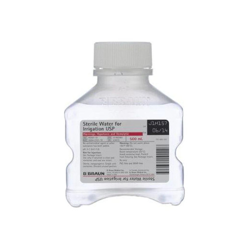 B. Braun - B Medical - R5001-01 - Solution, Irrigation, H2O, 500Ml, Bottle