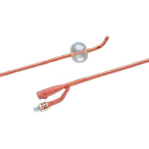 Bard Rochester - Bardex I.C. - 0102Si18 - Foley Catheter 2 - Way Coude Tip 5 Cc Balloon 18 Fr Red Rubber