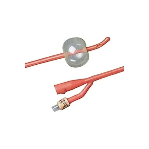 Bard Rochester - Bardex I.C. - 0103SI18 - Bardex I.C. Infection Control Tiemann 2-Way Foley Catheter, Silver Hydrogel Coated, 18 Fr, 30 Cc Balloon Capacity 