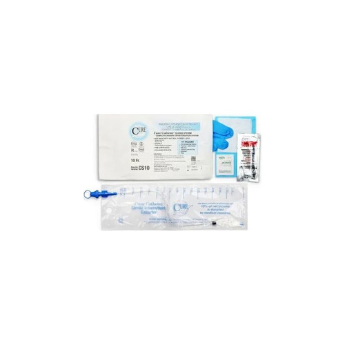 Convatec - Cure Medical - Cs10 - Catheter Kit Closed System Singleuse 10Fr Straight Tip Unisex Sterile