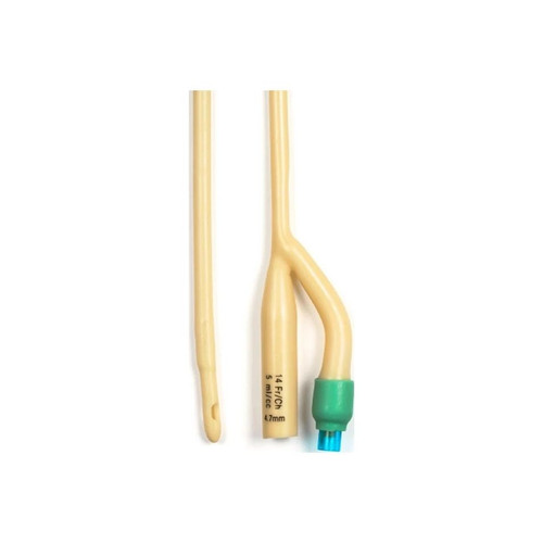 Dynarex - 4934 - Foley Catheter 2 - Way Standard Tip 5 Cc Balloon 14 Fr Silicone Coated Latex