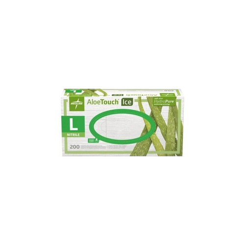 Medline - Aloetouch - Mds195286 - Ice Nonsterile Powder - Free Nitrile Exam Glove, Large, Latex