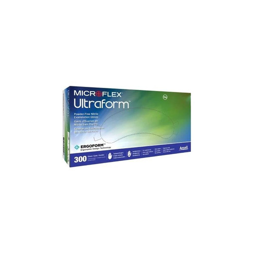 Microflex - Ultraform - Uf-524-Xs - Exam Glove X - Small Nonsterile Nitrile Standard Cuff Length Textured Fingertips Blue Not Rated